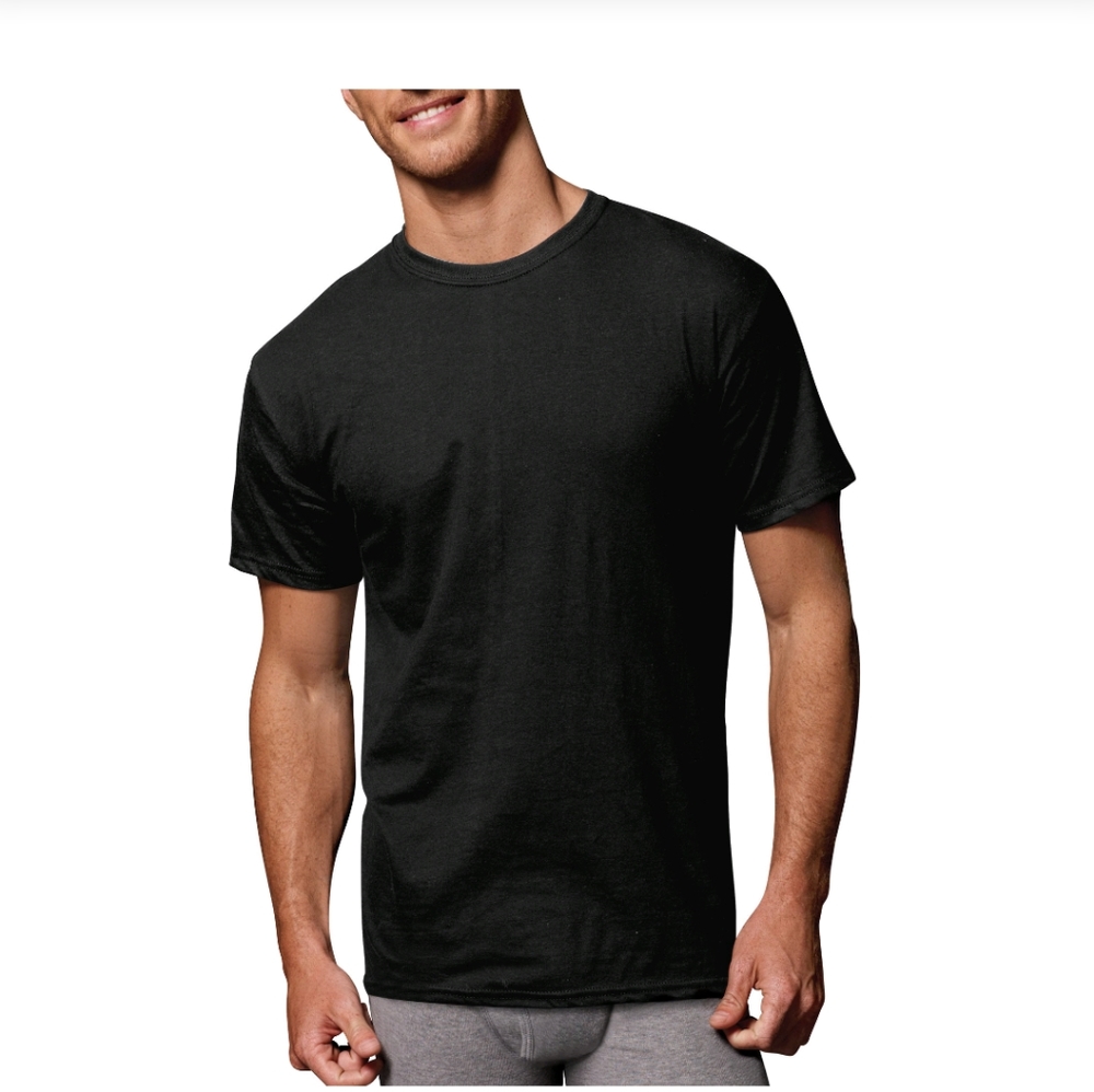 Hanes ComfortSoft Tagless Black and Grey T-Shirts